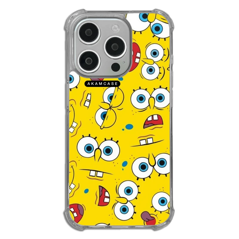 کاور آکام مدل AMC-WTA15PRO-SPONGE BOB5 مناسب برای گوشی موبایل اپل iPhone 15 Pro