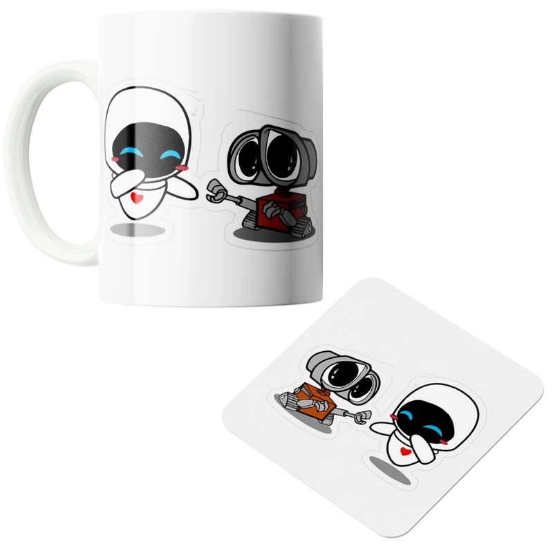 ماگ پاد آفرین مدل وال ایی کد z103 به همراه زیر لیوانی