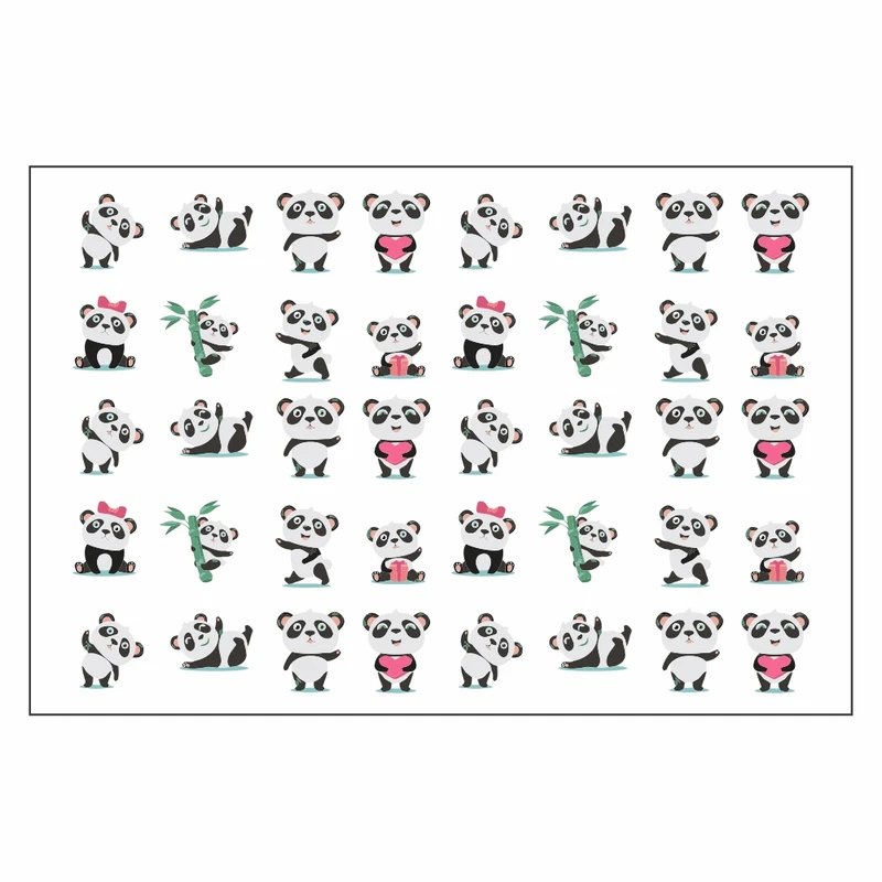 برچسب لنز ناخن طرح پاندا مدل L2056