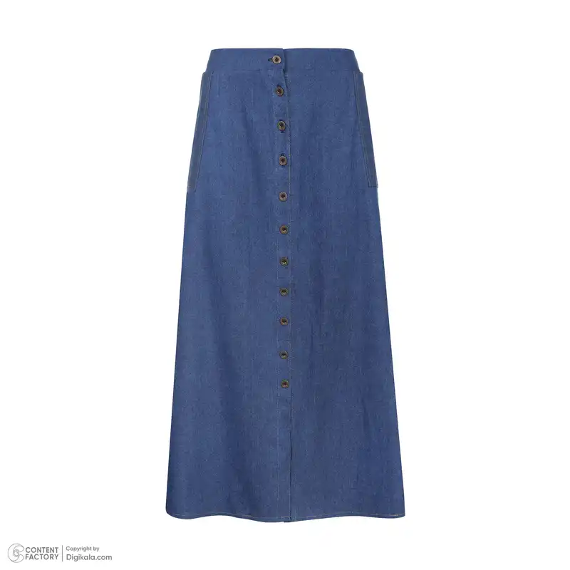 دامن جین راسته زنانه رخت پارسی مدل 100 رنگ آبی