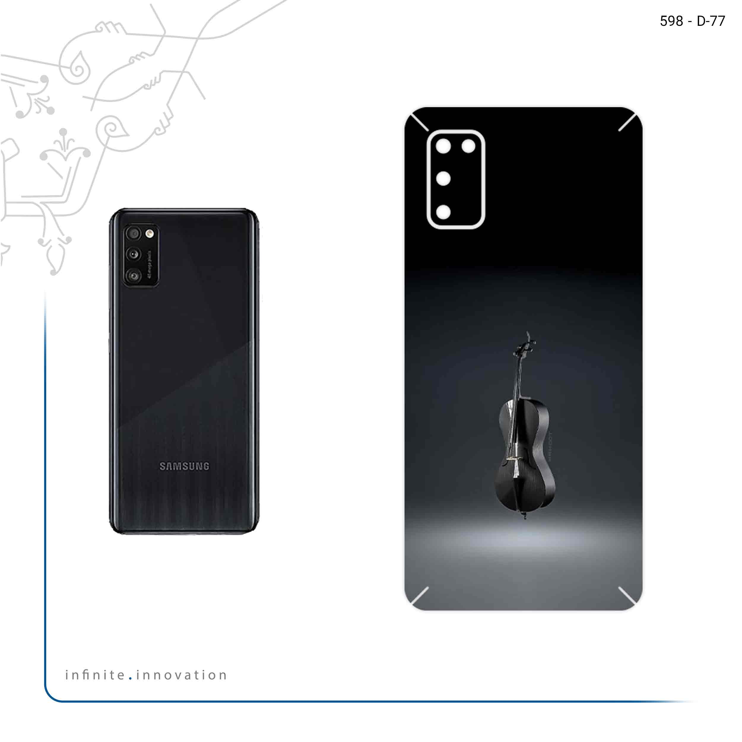 برچسب پوششی ماهوت مدل Cello مناسب برای گوشی موبایل سامسونگ Galaxy A41