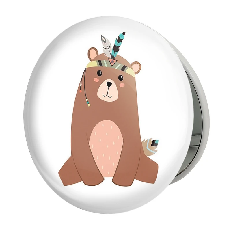 آینه جیبی خندالو طرح خرس مدل تاشو کد 5085 