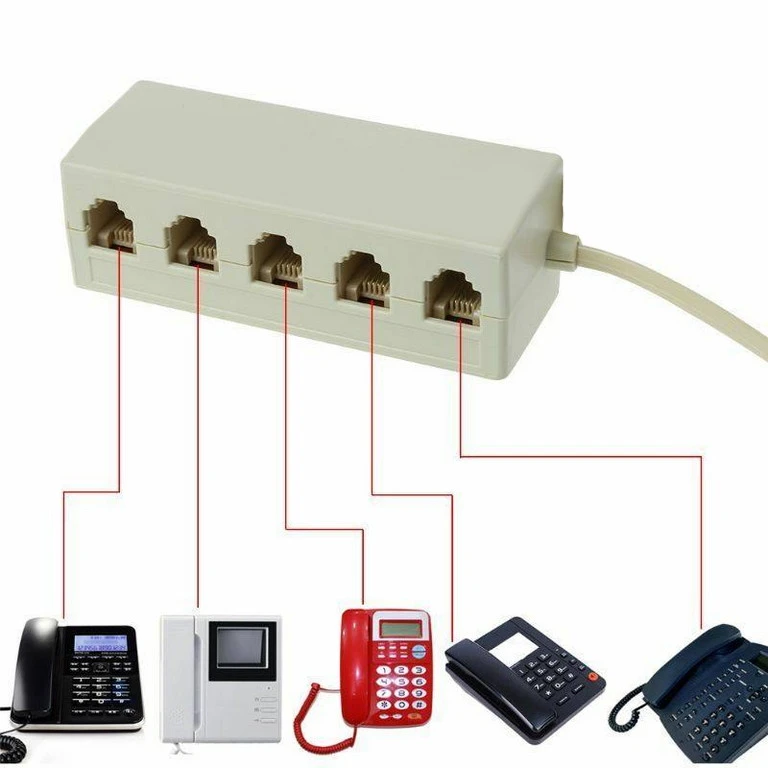 عکس شماره 2 : سوکت 1 به 5 تلفن مدل sp_phone