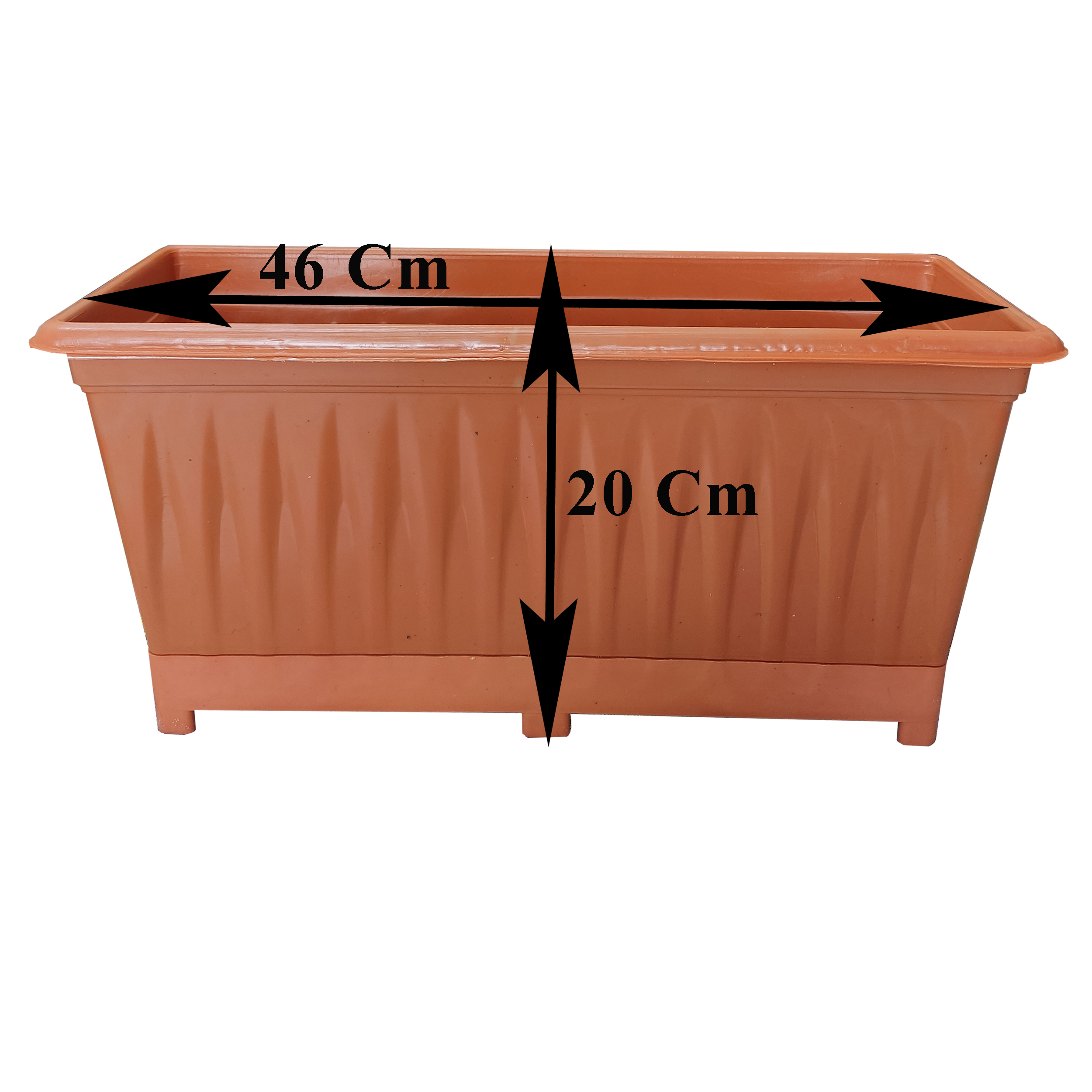 گلدان مدل پلاستیکی مستطیلی کد Sh46-03 مجموعه 3عددی