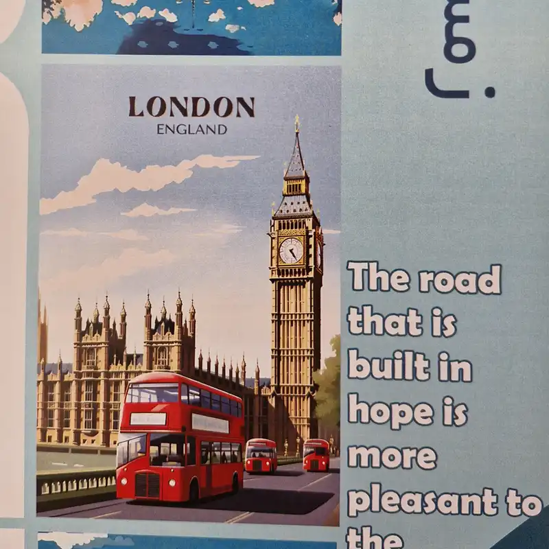 تقویم دیواری سال 1403 طرح تصویرسازی نماد شهرهای جهان