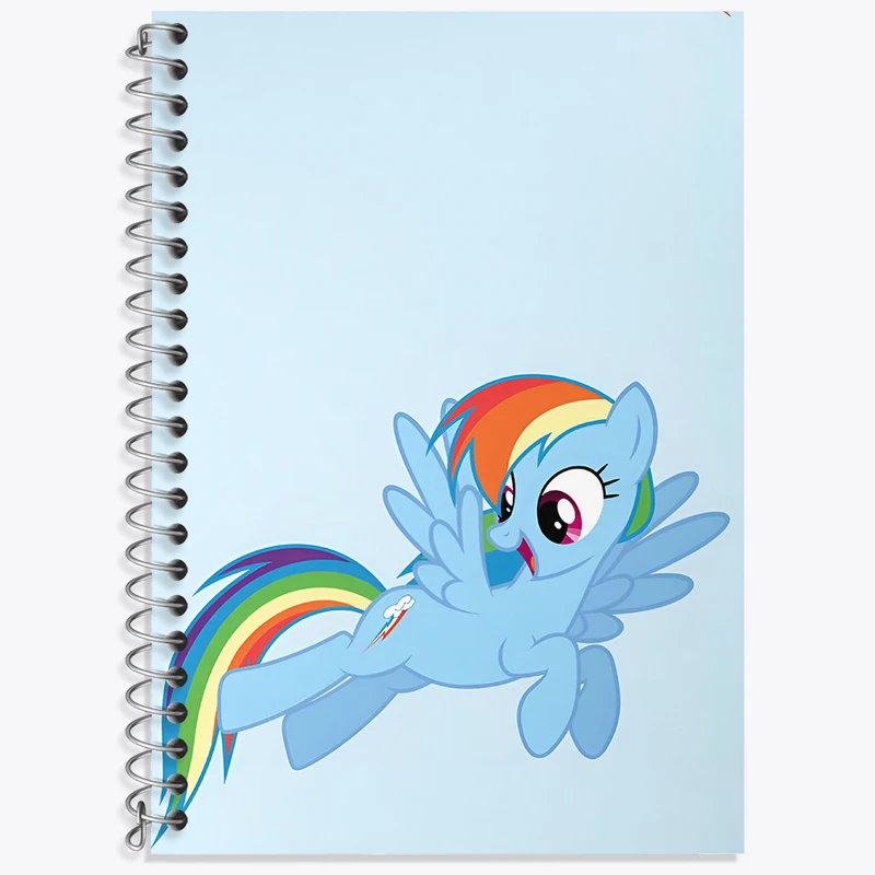 دفتر زبان 50 برگ خندالو مدل سه خط طرح رینبو دش پونی کد N3277