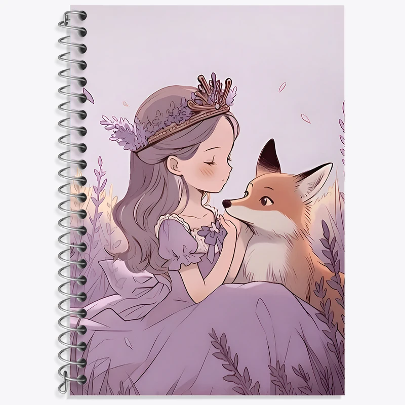 دفتر لغت 50 برگ خندالو طرح دختر و روباه کد N3138