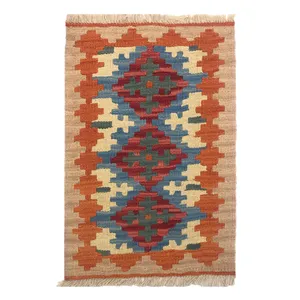   گلیم دستبافت نیم متری طرح قشقایی کد 604070