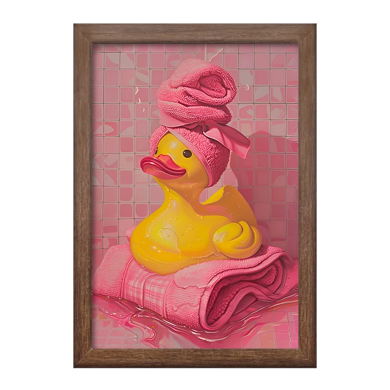 تابلو خندالو طرح اردک در حمام کد F11774