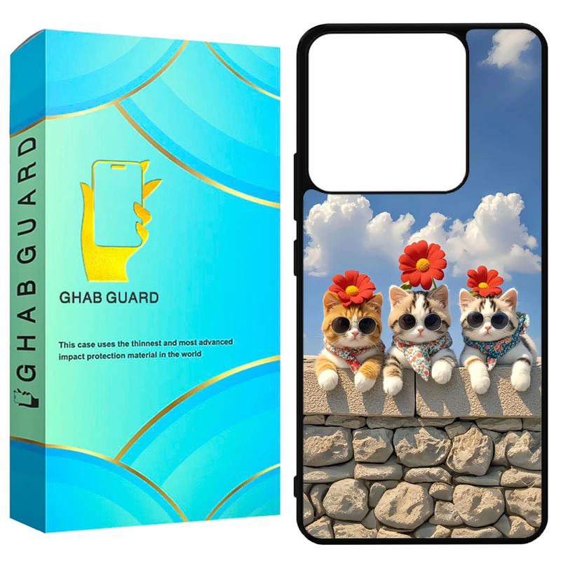 کاور قاب گارد طرح گربه مدل GN14 مناسب برای گوشی موبایل شیائومی Redmi Note 14 5G