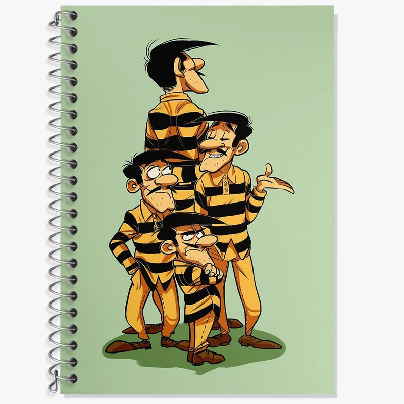 دفتر زبان 50 برگ خندالو مدل سه خط طرح لوک خوش شانس کد 29331