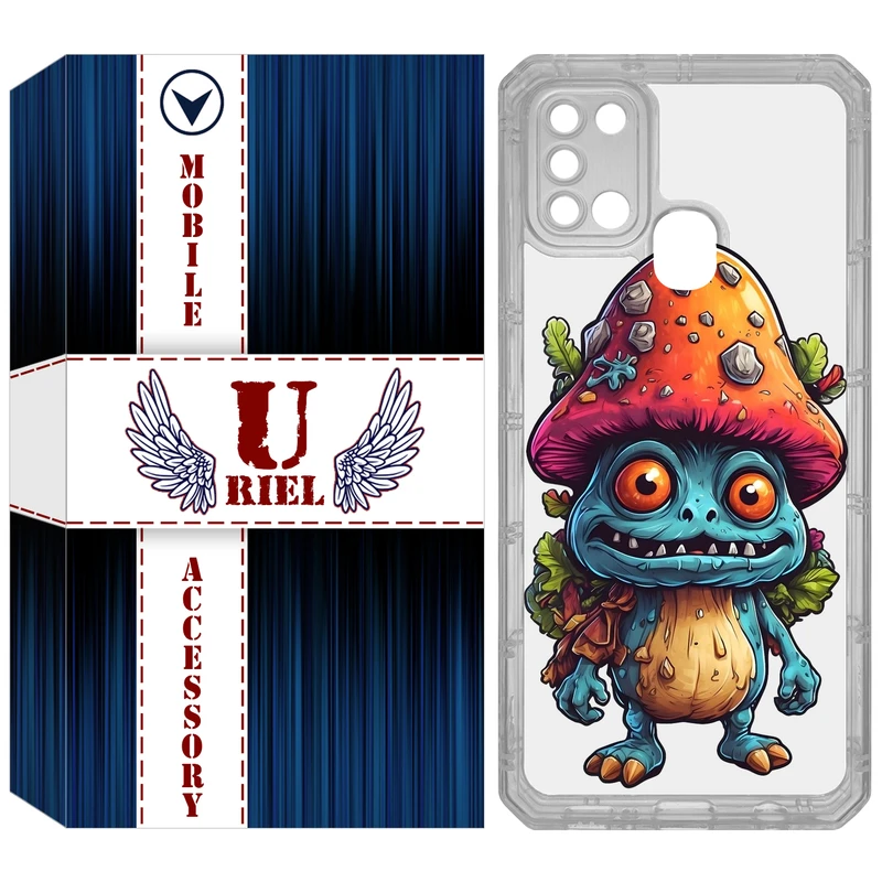 کاور یوریل مدل Clear کد 47 طرح قارچ مناسب برای گوشی موبایل سامسونگ Galaxy A21S