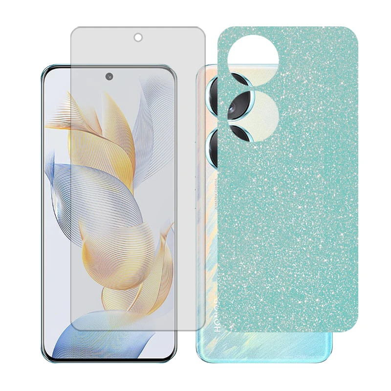 محافظ صفحه نمایش گلس مناسب برای گوشی موبایل آنر 90 به همراه برچسب پوششی