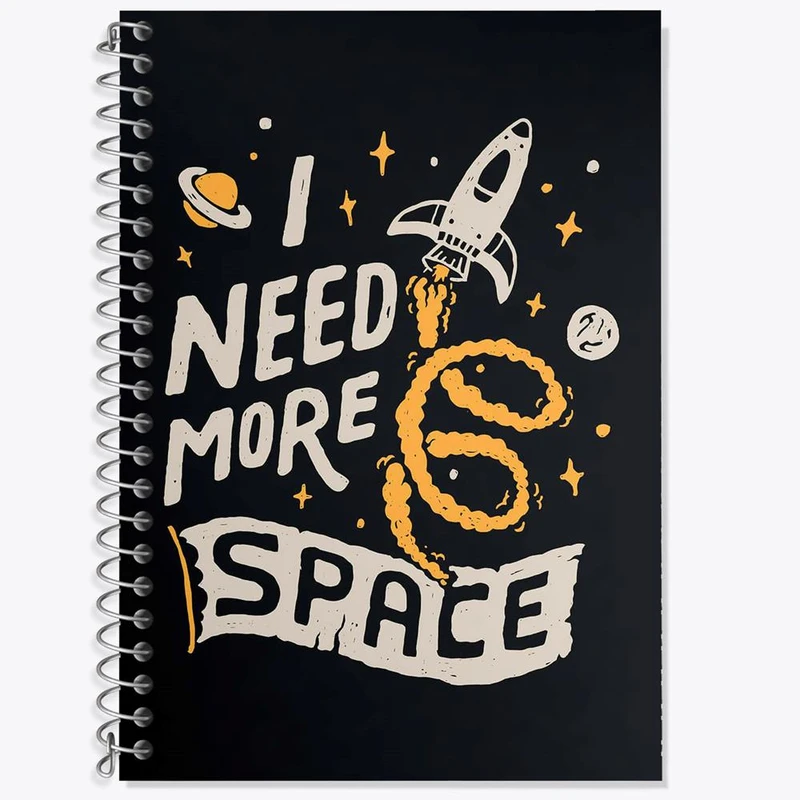 دفتر زبان 50 برگ خندالو مدل سه خط طرح فضایی کد 25137