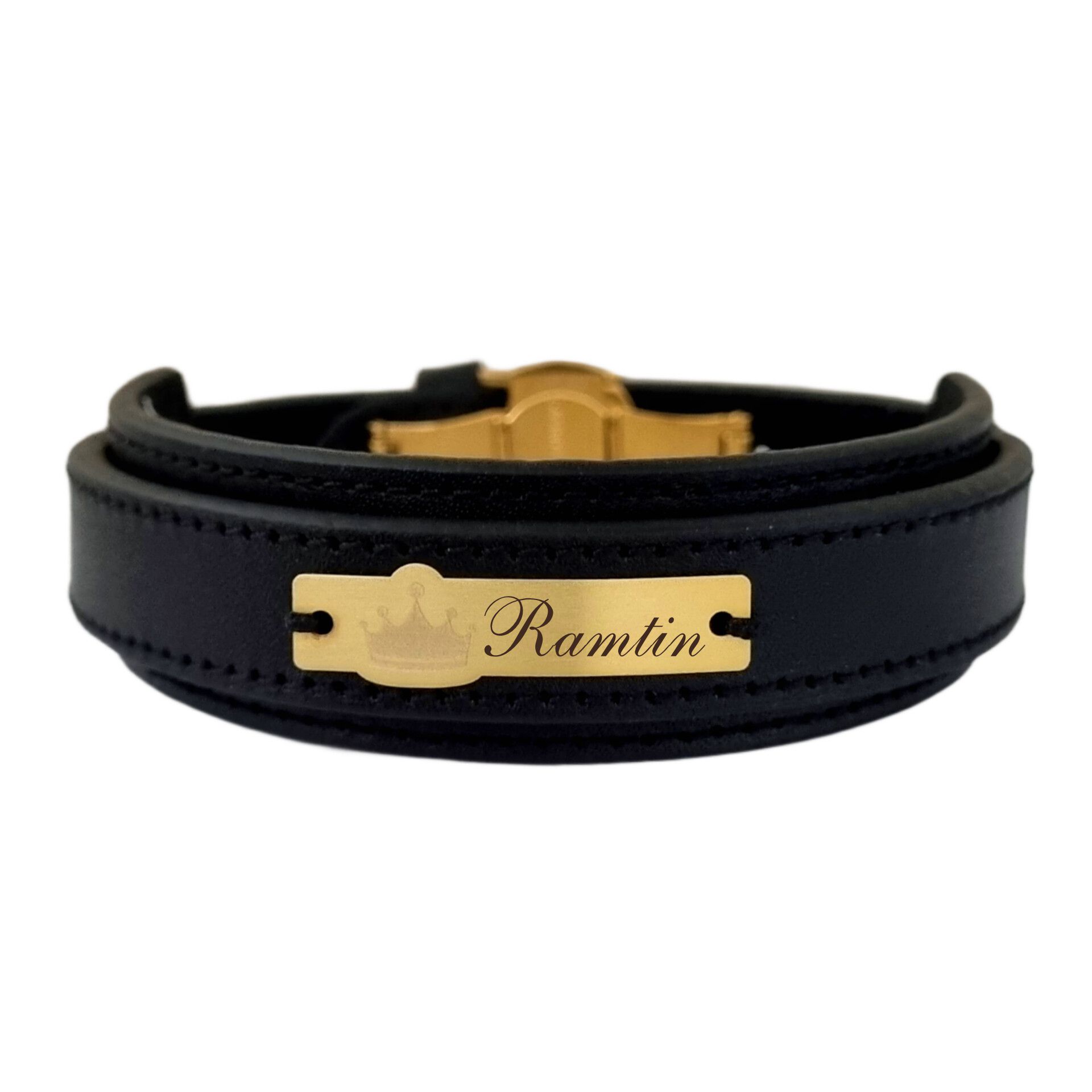 دستبند طلا 18 عیار مردانه لیردا مدل اسم رامتین کد 823