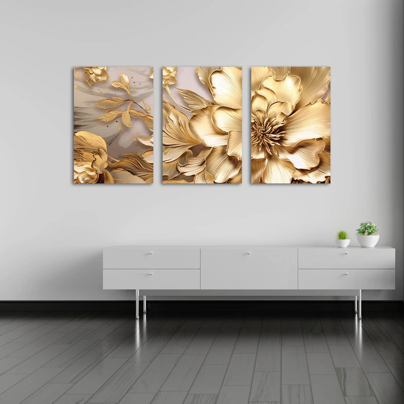 تابلو شاسی مدل مدرن دکوراتیو کد H58-Sh مجموعه 3 عددی