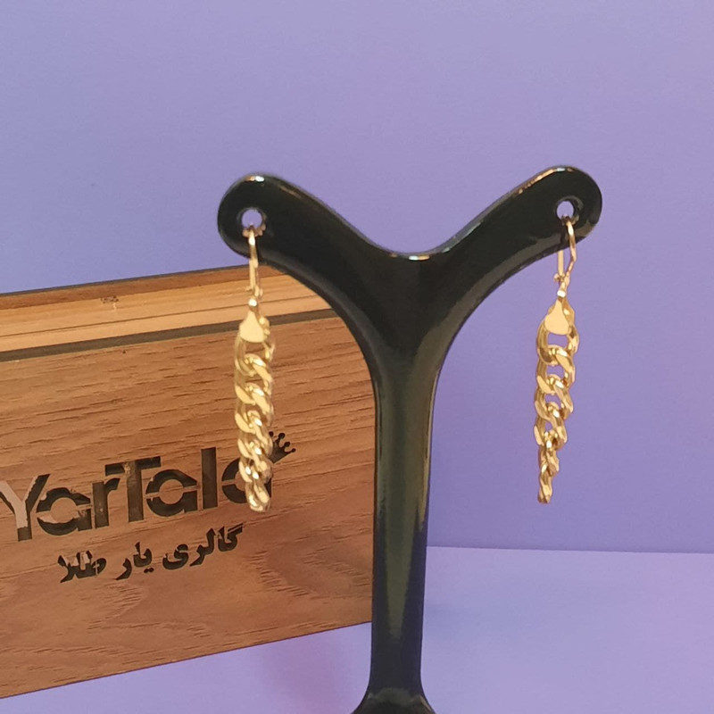 گوشواره طلا 18 عیار زنانه گالری یارطلا مدل ART کد AGZK