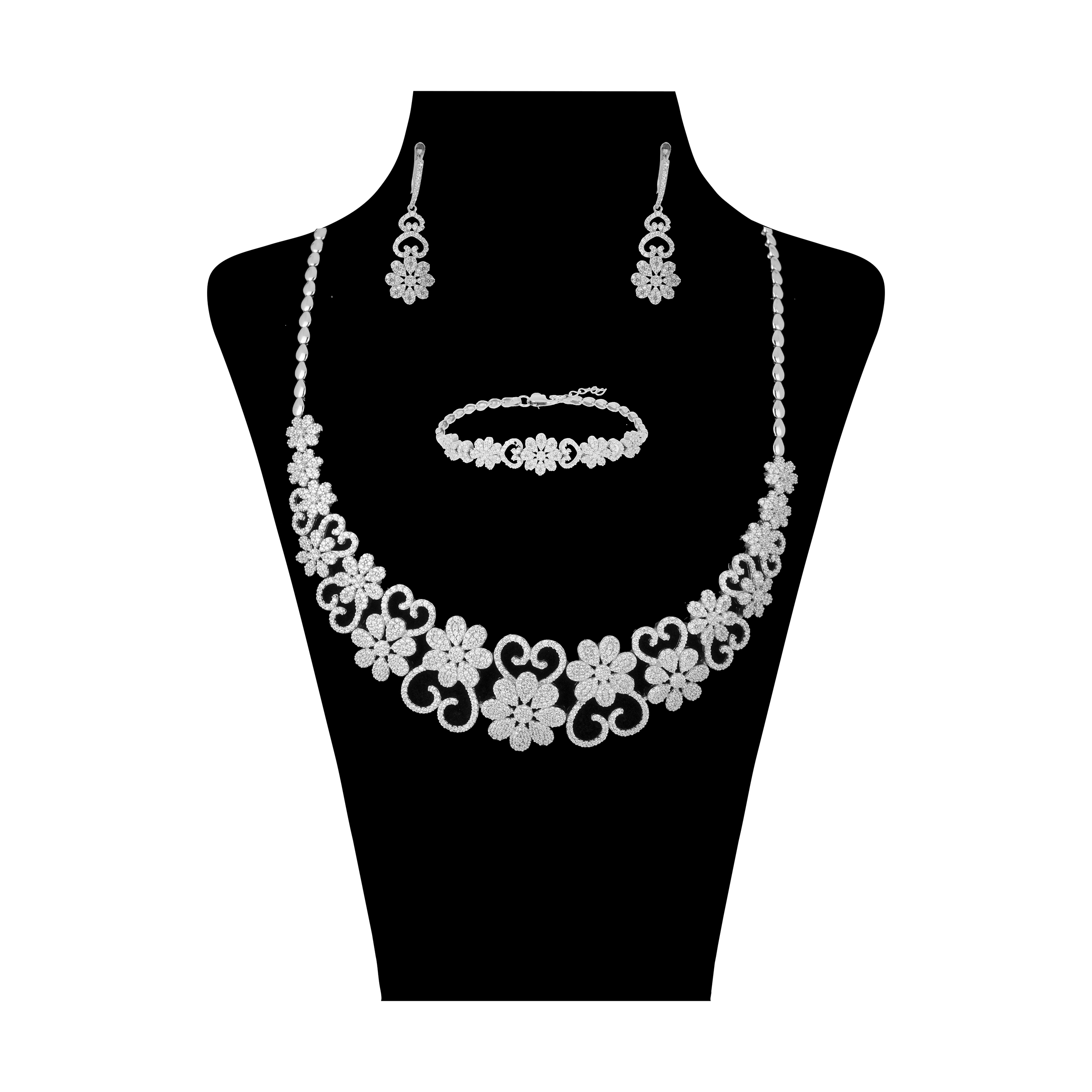 نیم ست نقره زنانه سینانر مدل SNR-R074