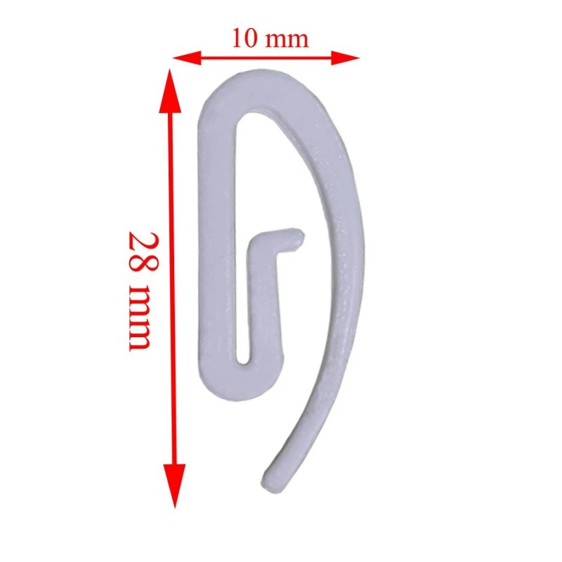 عکس شماره 3 : هوکس و گیره چوب پرده مدل girhook50 بسته 100 عددی