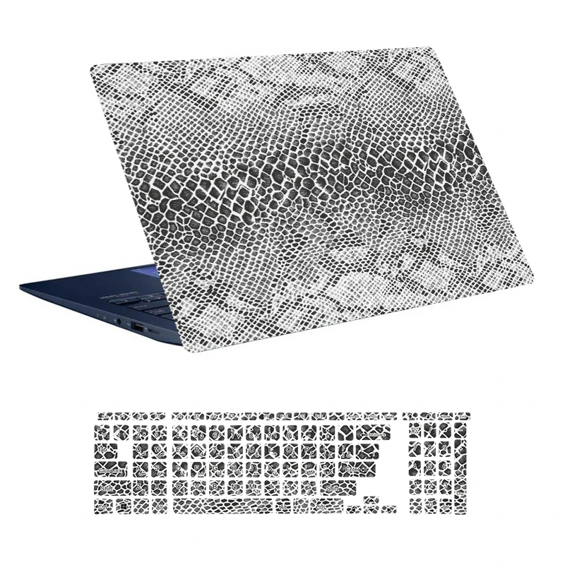 استیکر لپ تاپ توییجین و موییجین طرح Snake کد 18 مناسب برای لپ تاپ 15.6 اینچ به همراه برچسب حروف فارسی کیبورد