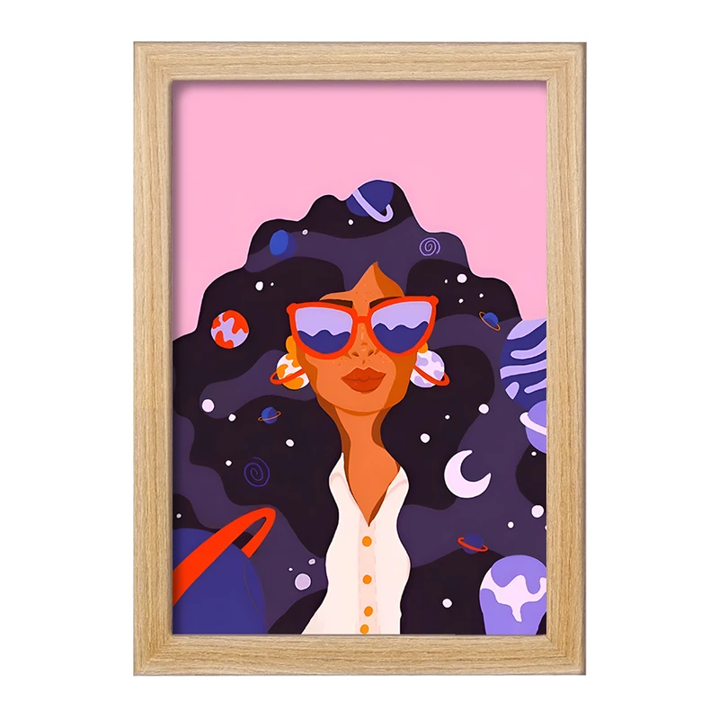 تابلو خندالو مدل دخترانه ی کهکشانی کد F4270