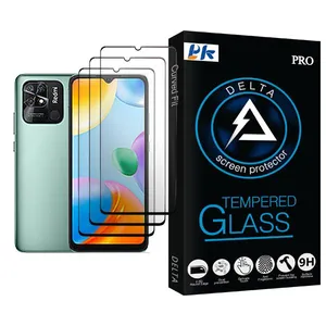 PK Delta Glass MIX003 Screen Protector For Xiaomi Redmi 10C Pack Of 3