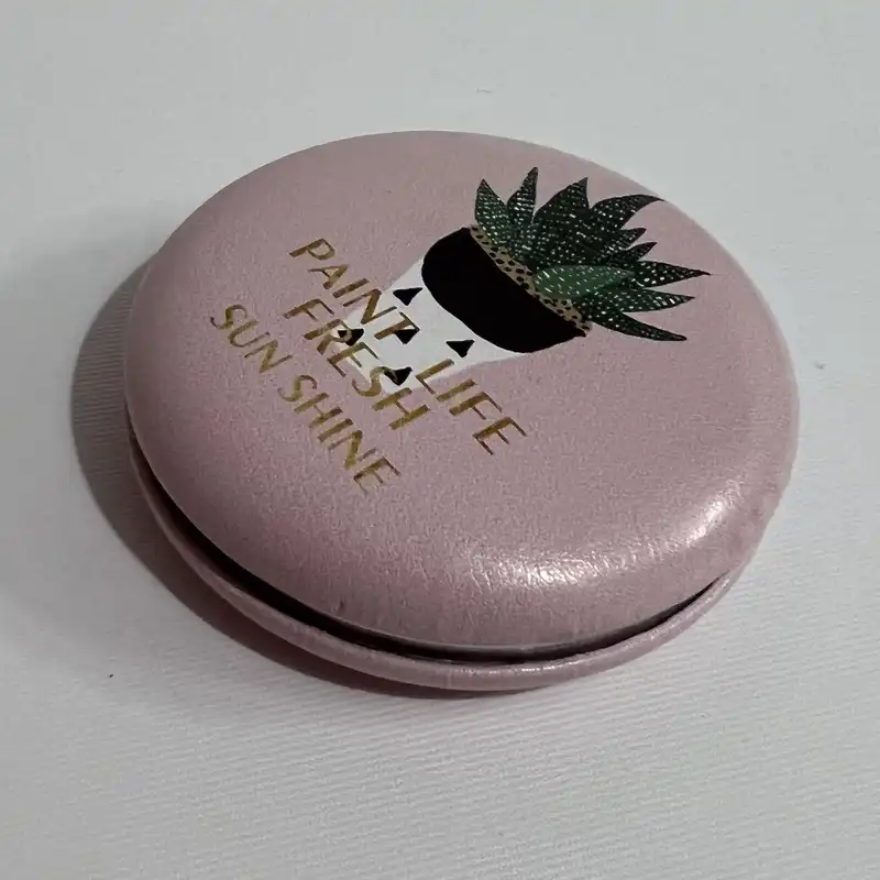 آینه جیبی مدل گرد طرح گلدان الوورا فانتزی