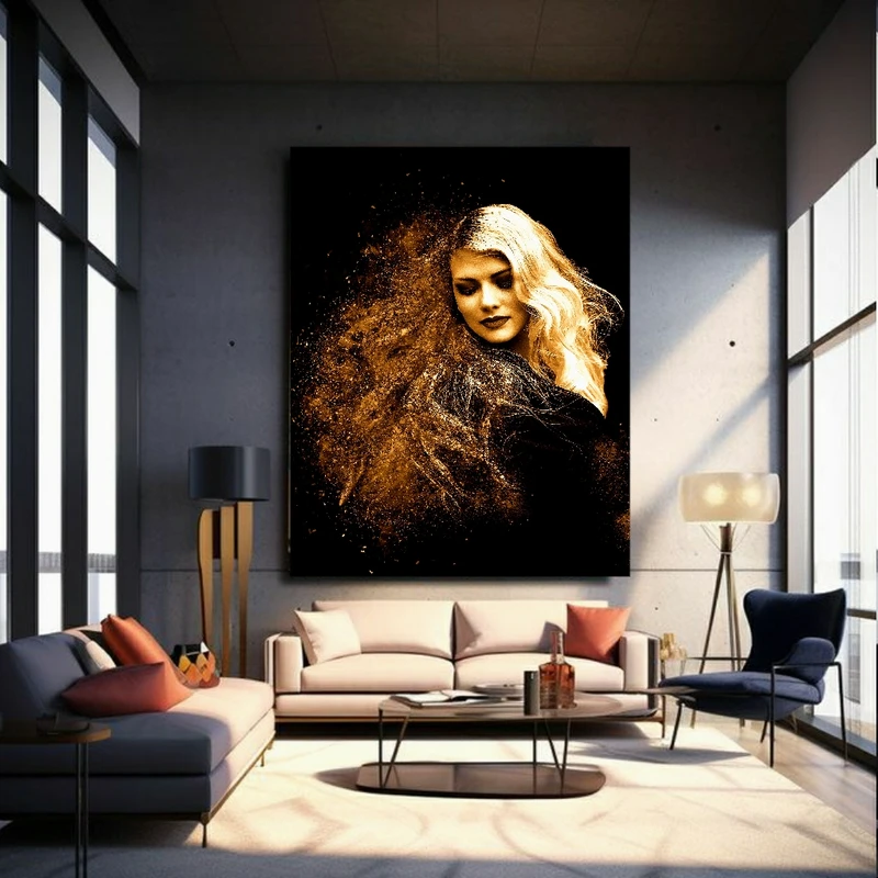 تابلو بوم طرح آرایشگاه زنامه مدل چهره و مو کد PP2727