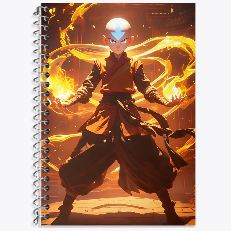 دفتر زبان 50 برگ خندالو مدل سه خط طرح انیمه آواتار (Avatar) کد N3802