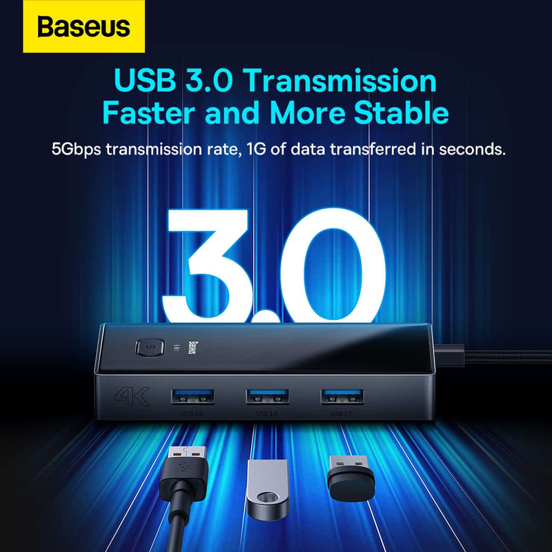 هاب 6 پورت USB-C بیسوس مدل BS-OH078