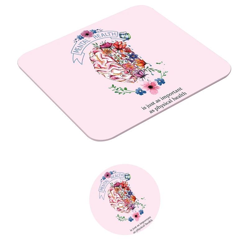 ماوس پد طرح روانشناسی کد A1 به همراه زیر لیوانی