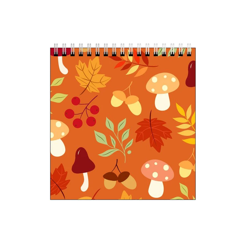 دفتر طراحی طرح پترن پاییزی قارچ و بلوط کد 8129251