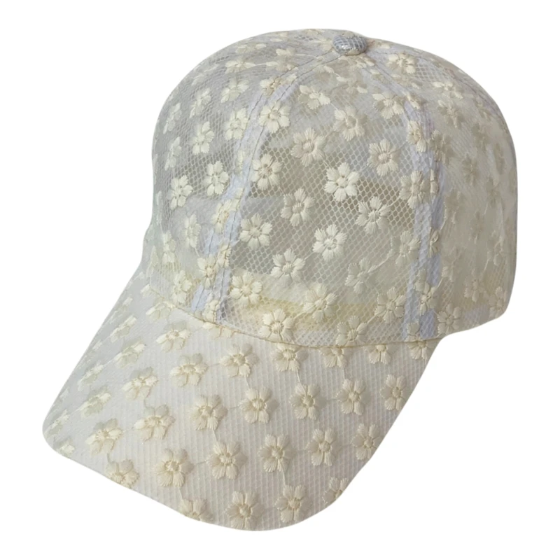 کلاه کپ زنانه مدل تمام تور بابونه ۰۲