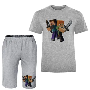 ست تی شرت و شلوارک مردانه مدل ماینکرفت A223