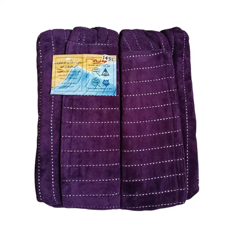 حوله پالتویی تن پاک مدل راه راه سایز ۱۴۵