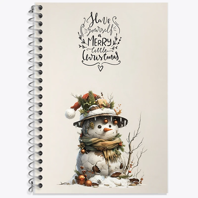 دفتر لغت 50 برگ خندالو طرح آدم برفی و کریسمس کد F5827