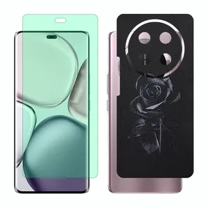 Glass Together model green light screen protector suitable for Honor X9c mobile phone with back cover sticker
