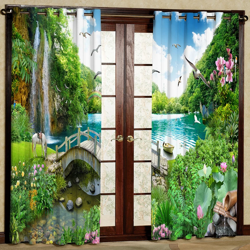  پرده مدل مخمل پانچی کد 4800 سایز 140x280 سانتی متر