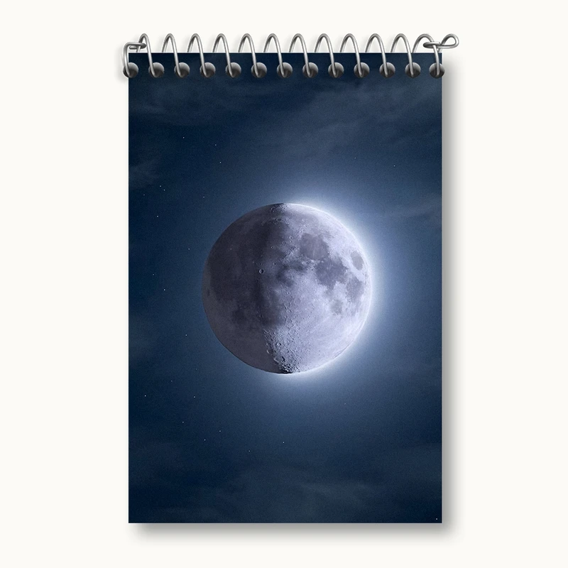 دفتر یادداشت 50 برگ خندالو مدل ماه (Moon) کد F1332