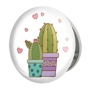 آینه جیبی خندالو طرح کاکتوس مدل تاشو کد 5300 