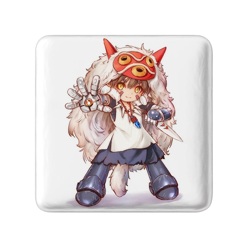 مگنت خندالو طرح انیمه پرنسس مونونوکه (Mononoke) مدل مربعی کد 34072