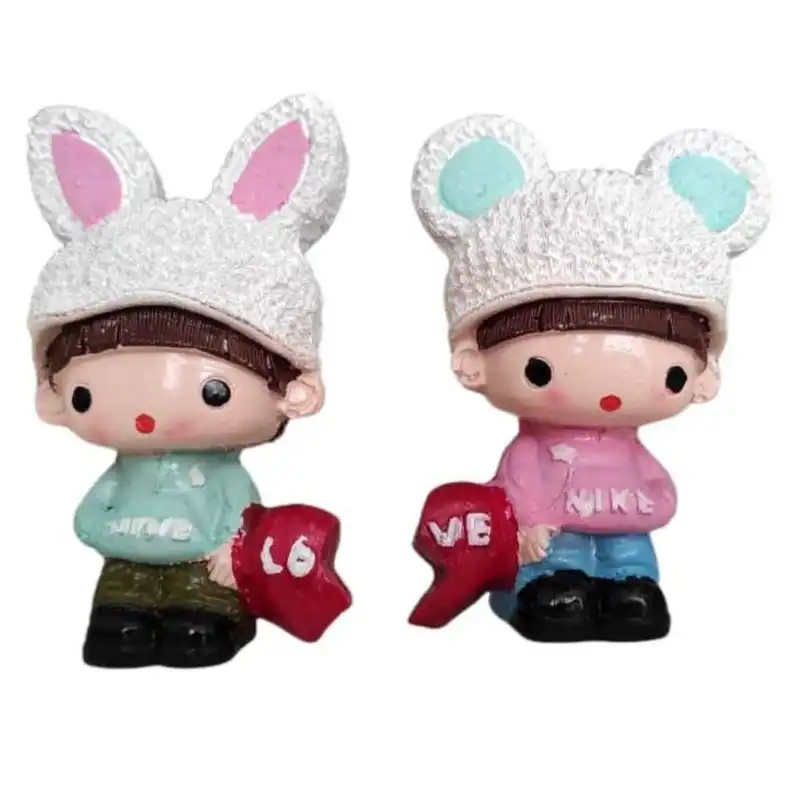 مجسمه طرح پسر و دختر خرگوشی مدل ESHG مجموعه دو عددی