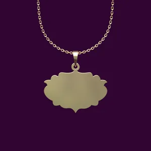 گردنبند طلا 18 عیار زنانه مدوپد مدل شکل هندسی کد P2-1-1073