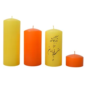 شمع مدل استوانه محدب عاشقانه طرح تا به کجا کشد مرا کد 2 بسته 4 عددی