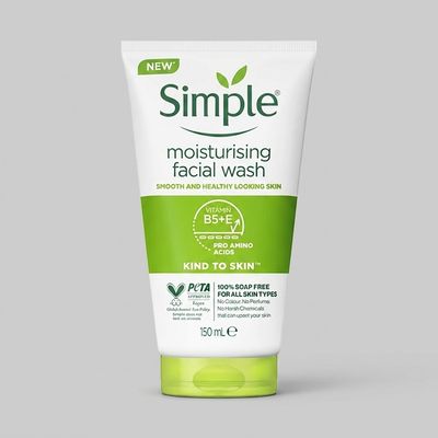 ژل شست‌وشوی صورت سیمپل مدل moisturising حجم 150 میلی‌لیتر