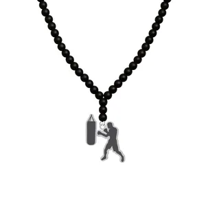 گردنبند هایکا مدل بوکسور و کیسه بوکس کد bg.jh 17