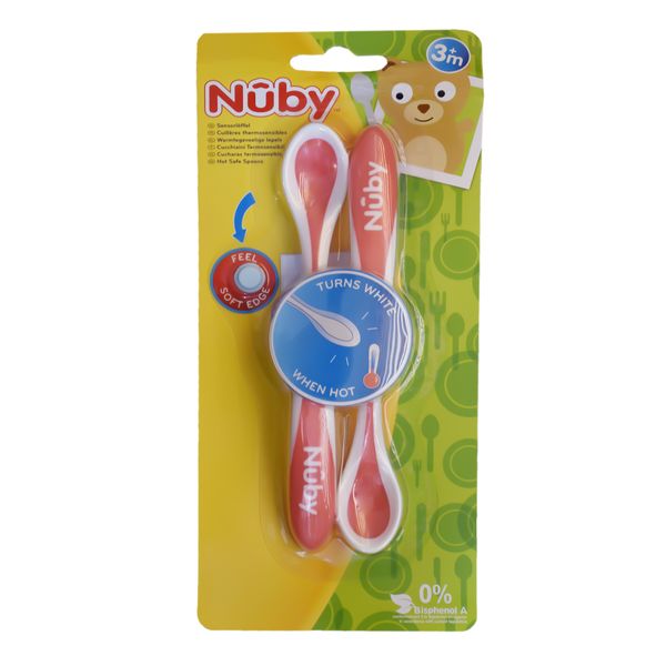 قاشق کودک نوبی مدل حرارتی کد Id5277.2 بسته 2 عددی