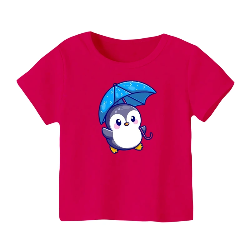 تی شرت آستین کوتاه بچگانه مدل پنگوئن کد ۵