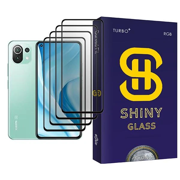 محافظ صفحه نمایش آتوچبو مدل Shiny Glass MIX004 مناسب برای گوشی موبایل شیائومی Mi 11 Lite 5G بسته چهار عددی