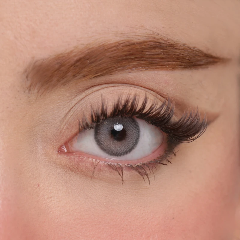 لنز چشم هرا گریس تمیم کانتکت لنز مدل REBEL GRAY کد 12 رنگ طوسی روشن دوردار